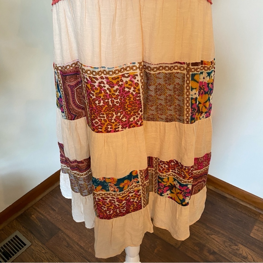 Oddy • Boutique Patchwork Multicolor Boho Dress •… - image 3